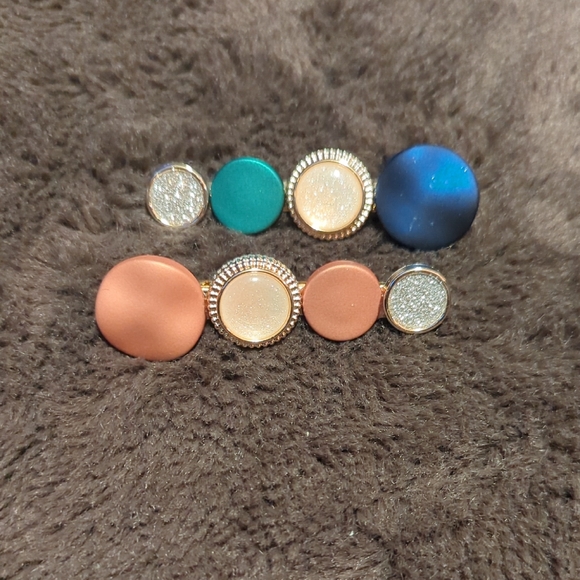 Colorful Button Hair clip Set - Picture 1 of 1